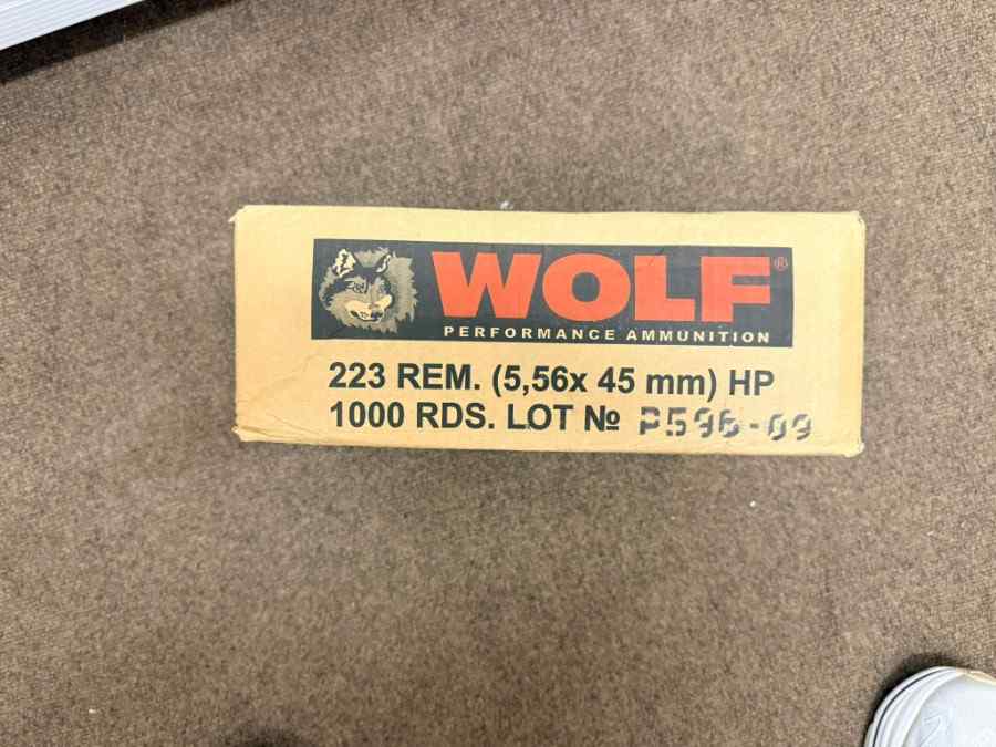 Wolf Performance .223 Rem 55gr HP – 1,000 Round