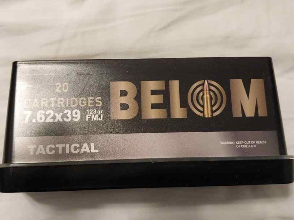 BELOM 7.62x39 122gr. - BRASS CASE - FMJ - NEW