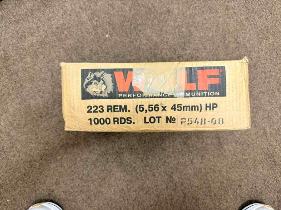 Wolf Performance .223 Rem 55gr HP – 1,000 Round
