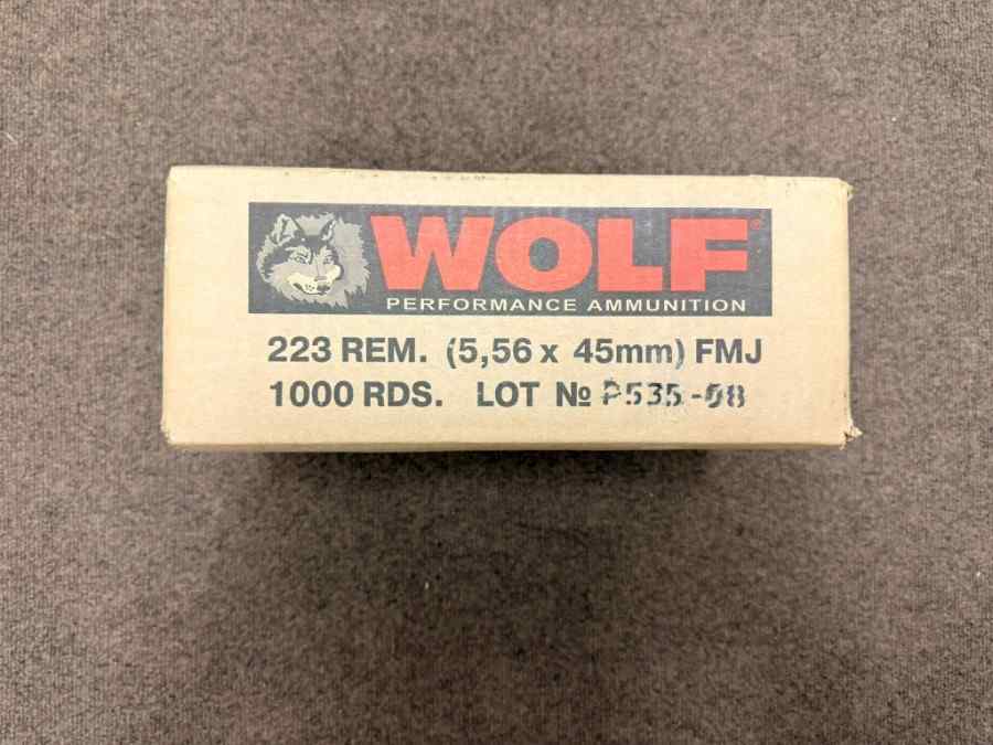 Wolf Performance .223 Rem 55gr FMJ – 1,000 Round
