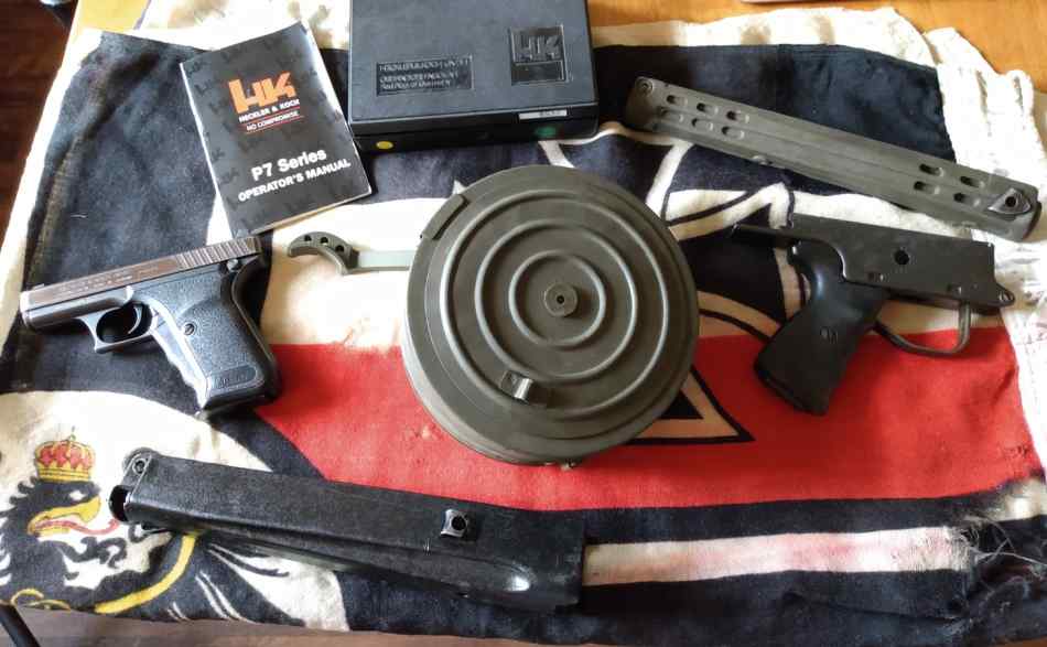 HK21 100 round DRUM magazine w/ RARE hanger